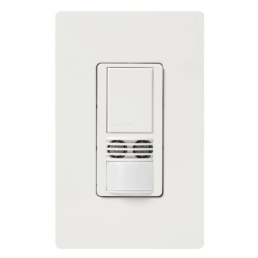 white lutron dual technology motion sensor light switch