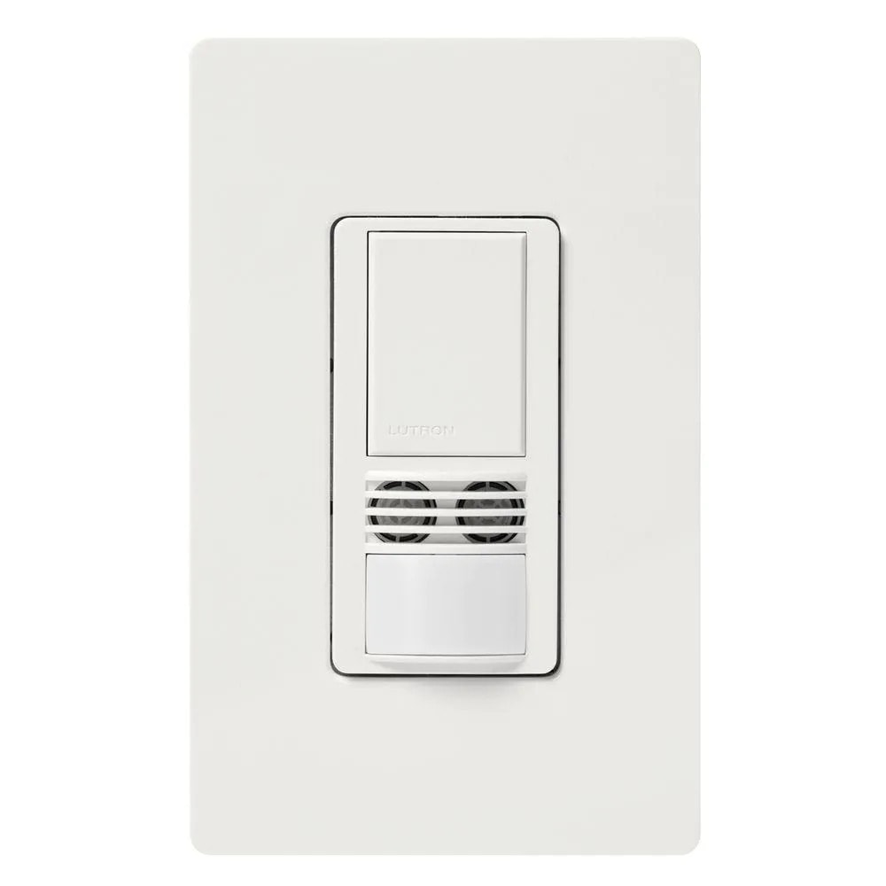 white lutron dual technology motion sensor light switch