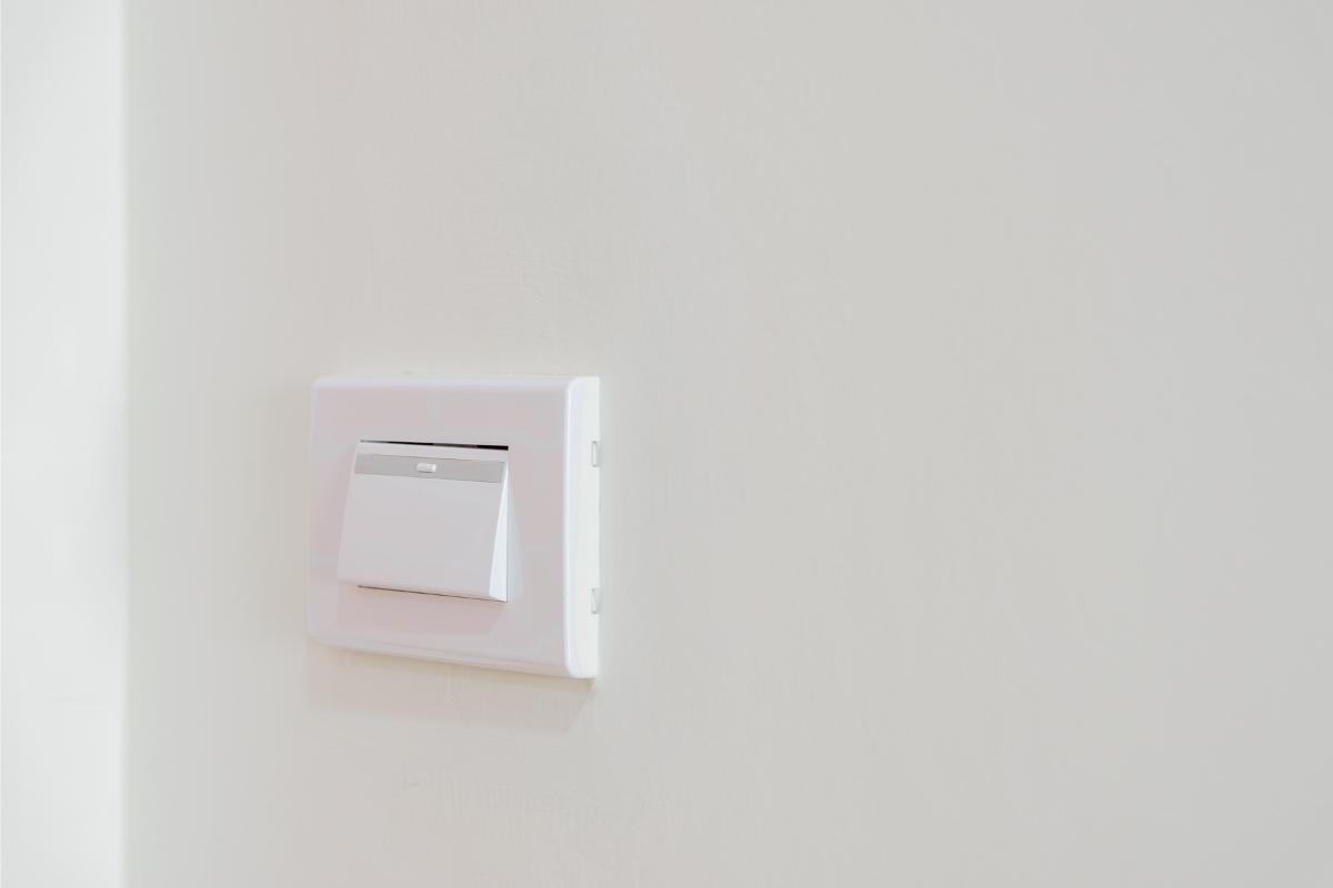 a switch on the wall