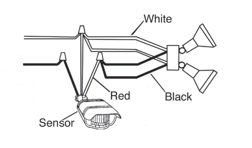 motion sensor wires to multiple lights