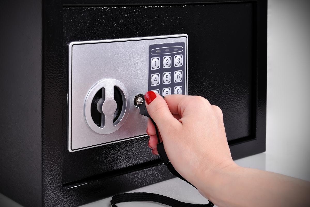 Woman Open A Safe