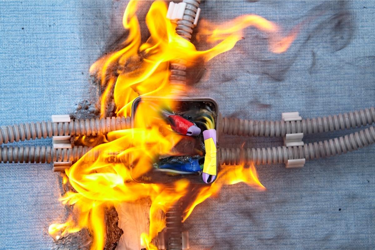 Electrical Fire Loose Wiring